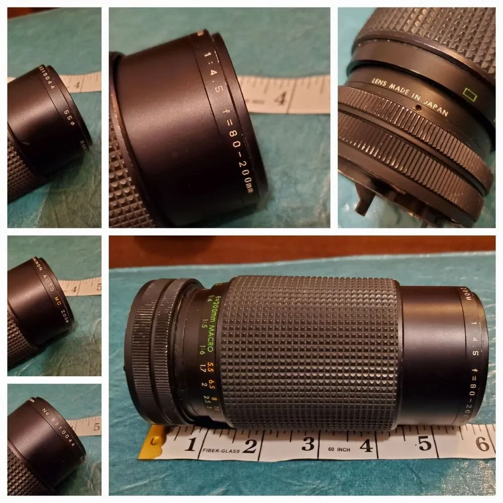 LOT Film Camera & Accessories: Lenses Flashes Filters Mixed Brands All Untested